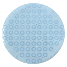 제이유엔비아이 욕실 미끄럼방지 세척 매트 풋브러쉬 발 마사지 55 x 55 cm, 블루, 1개