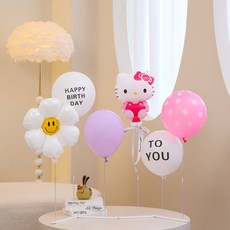 피앤비유니티 스마일 생일축하 프리핏 스탠드 세트, 헬로키티, 1세트