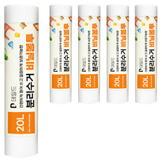 데일드 롤형 분리수거 봉투 60p, 5개, 20L