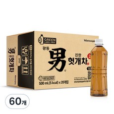 광동진한헛개차 무라벨 그린, 500ml, 60개