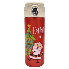 聖誕限定彈蓋保溫瓶, 顏色隨機 彈蓋, 400ml, 1個