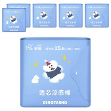 icon 愛康 透芯涼感棉護墊 DINOTAINA特別款 (15.5cm), 20片, 6包