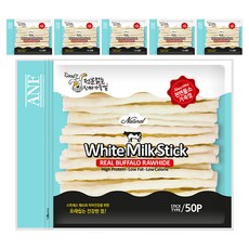 ANF 강아지 로하이드 화이트 스틱, 밀크, 135g, 6개