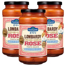 폰타나 롬바르디아 생크림 앤 갈릭 로제 파스타소스, 600g, 3개