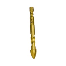 SELLERY 舍樂力 六角柄雙溝 十字磁磚玻璃鑽頭1/2''(1.27mm) G38-496 全長87mm 鑽頭直徑12.7mm, 1支