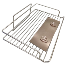 Easy 易立家 304不鏽鋼衛生紙架 無痕掛勾 平版衛生紙架 30x20x10cm, 玫瑰金色貼片, 1個