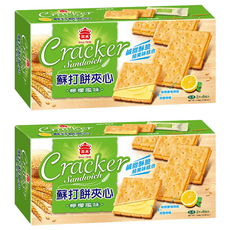 義美 蘇打餅夾心 檸檬風味, 144g, 2盒