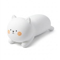 Kinyo 抱枕貓暖光拍拍燈, 抱枕貓 白色