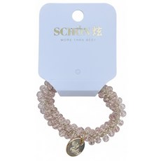 SCHÖN 韓版水晶髮圈 粉色 時尚髮飾