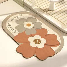 半島良品 美拉德花朵吸水墊, 施皮茨小花 橘色 + 灰色, 1個