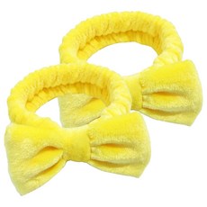 솔룸 리본 세안밴드, 옐로우, 2개