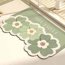 半島良品 美拉德花朵吸水墊, 冬青綠芒, 1個