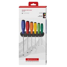 PB SWISS TOOLS 軟柄起子組 CBB一字 彩虹系列 Set 6支, 1盒