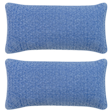 쉬즈홈 힐링 피그먼트 면 메밀 베개커버 + 속통 세트, 블루, 2개