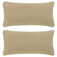 쉬즈홈 힐링 피그먼트 순면 메밀 베개 커버 + 속통 세트, 베이지, 2개