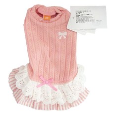 PET PARADISE 寵物衣服 針織洋裝 3S 適用體重3kgs, 粉色, 1件