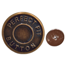 Perfect 可拆免縫腰圍調節鈕扣 Set 20個 17mm 1入 銅色, 銅色Perfect