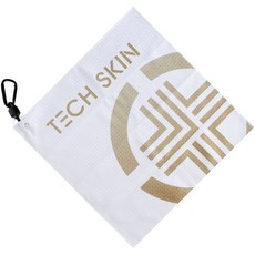 TECH SKIN 經典磁吸高爾夫球巾, 白色 + 金色, 1個