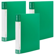 Lan CHYn 連勤牌文具 PP D型夾 4孔, 綠色, 3入