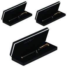 자바펜 수성 볼펜 0.6mm 케이스 포함, 노블레스, 3개