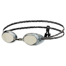 Phoenix Tomcat 無墊圈鏡面織物觸控防霧泳鏡 PR-201M FB TA, 黑色