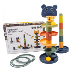 OhBabyLaugh 軌道轉轉樂 二合一轉轉樂, 1盒, 混合色