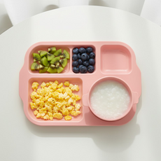 On The Kitchen韓國產Yummy身材管理餐盤+碗組, 1套, 桃粉色