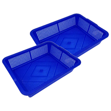 600公文林 置物收納籃 台灣製, 52.8 x 42.8 x 13cm, 藍色, 2個