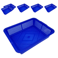 600公文林 置物收納籃 台灣製, 52.8 x 42.8 x 13cm, 藍色, 6個