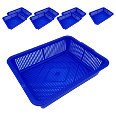 600公文林 置物收納籃 台灣製, 52.8 x 42.8 x 13cm, 藍色, 8個