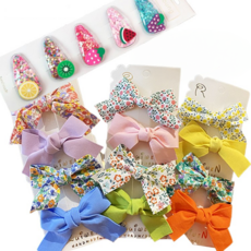 啵啵啵兒童服女童蝴蝶結髮夾+水果按扣髮夾組 17種 1組 幼兒園幼兒園禮物