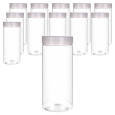 Mirkorea 圓形透明密封罐 白色, 12個, 500ml