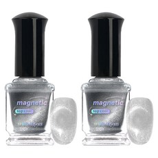 위드샨 커스텀 마그네틱 네일탑코트, 혼합색상, 9ml, 2개