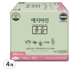 YEJIMIIN 玥之美人 漢方蝶翼衛生棉, 16片, 4包, 中型(25cm)
