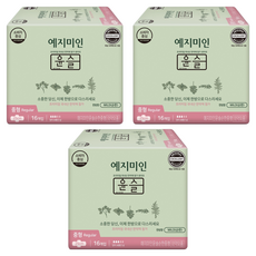 예지미인 윤슬 순한 생리대 날개형, 중형, 16개입, 3개