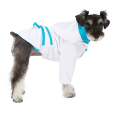 PUPPY ANGEL 寵物撞色浴袍, 0 白色