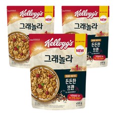 켈로그 든든한 브랜 그래놀라 시리얼, 450g, 3개