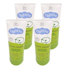 Bebble 貝朵 親膚屁屁膏, 75ml, 氧化鋅搭配親膚性高的蓖麻籽油與大豆油, 不含酒精和人工色素, 4條