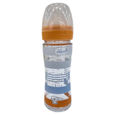 Chicco 舒適哺乳防脹氣玻璃奶瓶, 活力男孩, 240ml, 1個