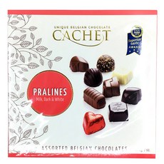 CACHET 果仁糖什錦紅巧克力, 195g, 1盒