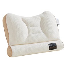 Mass 生活好物 助眠護頸椎枕頭 黑科技牽引枕, 亞麻色