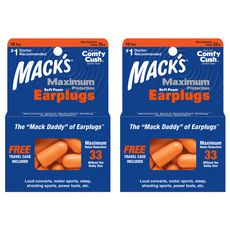 MACK'S 睡眠耳塞纖細款 20入 + 旅行盒, 2個, 10副