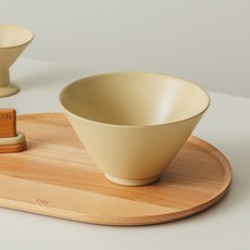 nEOFLam FIKA 韓國製陶瓷麵碗, 1個, 砂米黃
