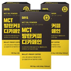 DAY& MCT Oil低咖啡因防彈咖啡隨身包, 10g, 14入, 3盒