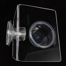 Lemong Cliff 壓克力爬蟲類睫角守宮附著式餵食器 單個, 透明, 1個