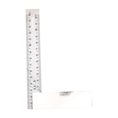 E-BASE 百駒尺業 鐵工角尺 清晰蝕刻 正面全公制 反面全英制, 1個