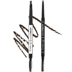 theCREMEshop 自動三角眉筆 0.08g+超細眉筆 0.08g, Dark Brown, 1組