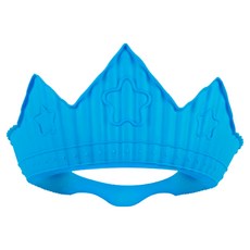 sillymann 100%鉑金矽膠皇冠幼兒洗髮帽, 加厚設計, 有效防止漏水, 帽簷設計, 防水, 適用於9個月以上, 頭圍36cm以上, 藍色, 1個