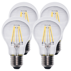 TCP 強凌 LED Filament 復刻版鎢絲燈泡 A60 6W 4件組, 黃色的, 1組