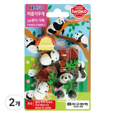 이와코 지구화학 지구 퍼즐 지우개, 54 판다가족, 2개
